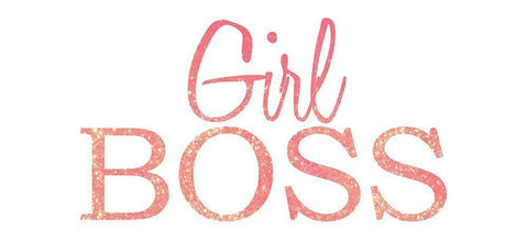 Girl BOSS White Modern Wood Framed Art Print with Double Matting by Kimberly, Allen