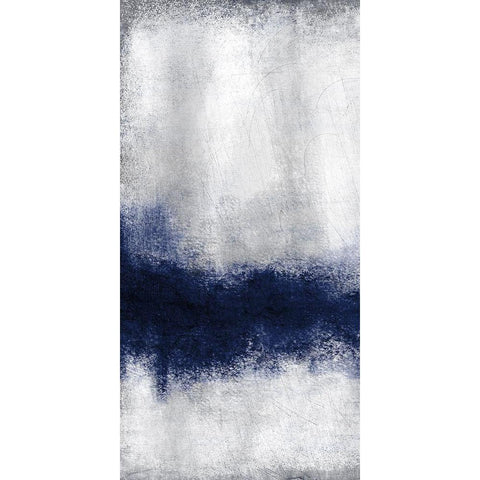 Indigo Tones Panel A White Modern Wood Framed Art Print by Allen, Kimberly