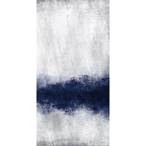 Indigo Tones Panel B Gold Ornate Wood Framed Art Print with Double Matting by Allen, Kimberly