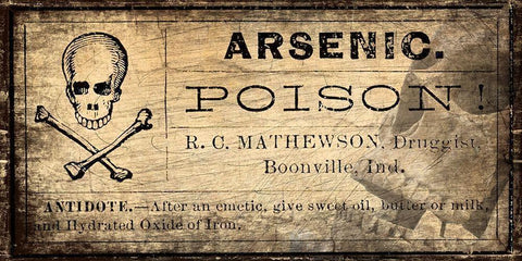 Arsenic v1 White Modern Wood Framed Art Print with Double Matting by Kimberly, Allen