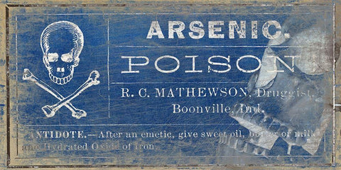 Arsenic v2 White Modern Wood Framed Art Print with Double Matting by Kimberly, Allen