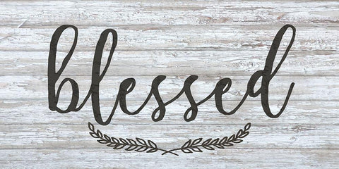 Blessed Black Ornate Wood Framed Art Print with Double Matting by Kimberly, Allen