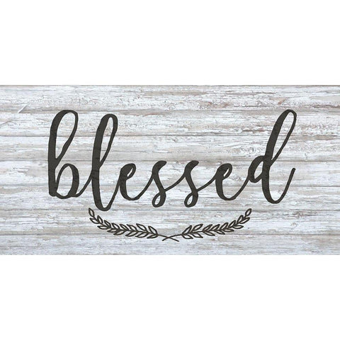 Blessed White Modern Wood Framed Art Print by Kimberly, Allen