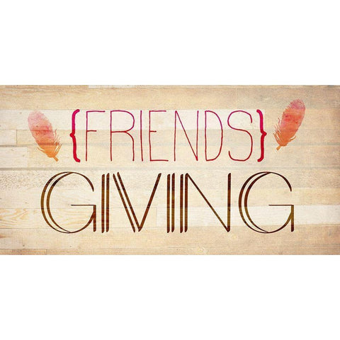 Friends Giving Black Modern Wood Framed Art Print with Double Matting by Kimberly, Allen