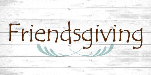 Friendsgiving Black Ornate Wood Framed Art Print with Double Matting by Kimberly, Allen