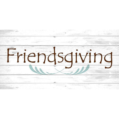 Friendsgiving Black Modern Wood Framed Art Print by Kimberly, Allen