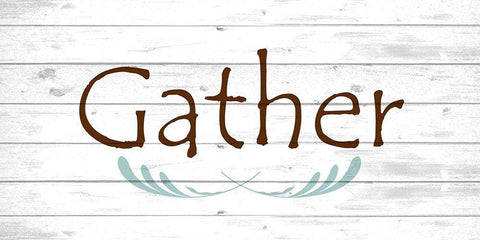 Gather White Modern Wood Framed Art Print with Double Matting by Kimberly, Allen