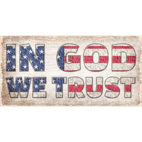 In God We Trust Black Modern Wood Framed Art Print with Double Matting by Kimberly, Allen