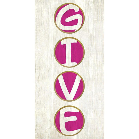 Give Thanks 1 White Modern Wood Framed Art Print by Kimberly, Allen