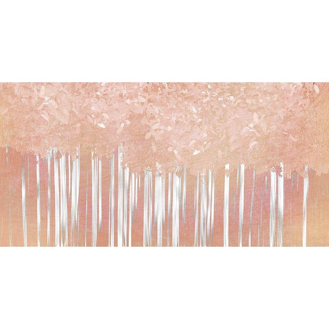 Pink Forest Black Modern Wood Framed Art Print with Double Matting by Kimberly, Allen