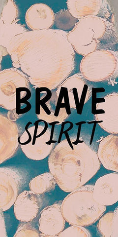 Brave Spirit White Modern Wood Framed Art Print with Double Matting by Kimberly, Allen