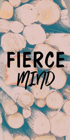 Fierce Mind White Modern Wood Framed Art Print with Double Matting by Kimberly, Allen