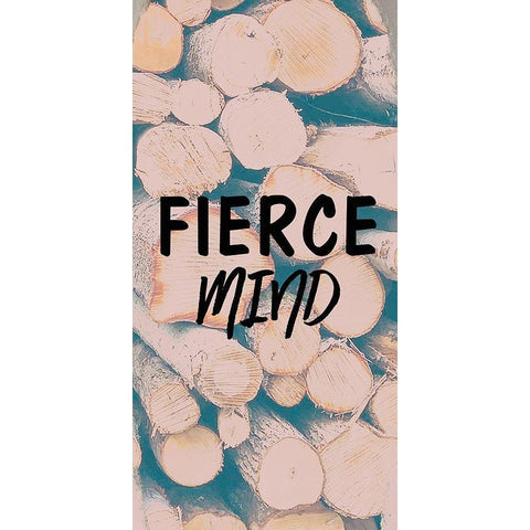 Fierce Mind Black Modern Wood Framed Art Print with Double Matting by Kimberly, Allen