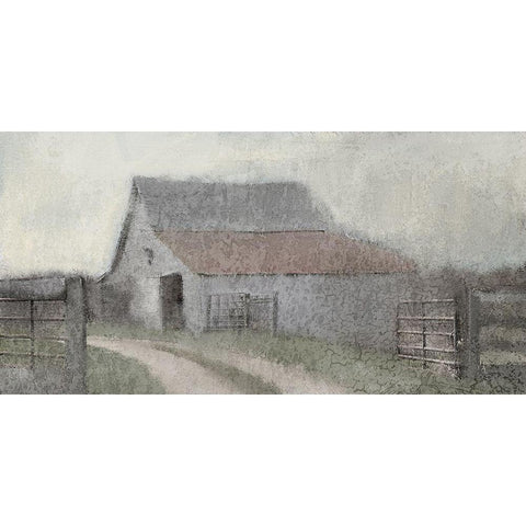 Through the Gate Black Modern Wood Framed Art Print with Double Matting by Kimberly, Allen