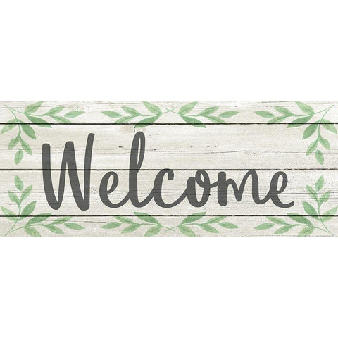 Welcome v2 Black Modern Wood Framed Art Print by Kimberly, Allen