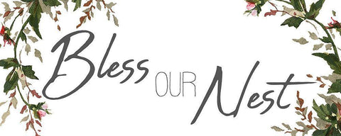 Bless Our Nest Panel White Modern Wood Framed Art Print with Double Matting by Kimberly, Allen