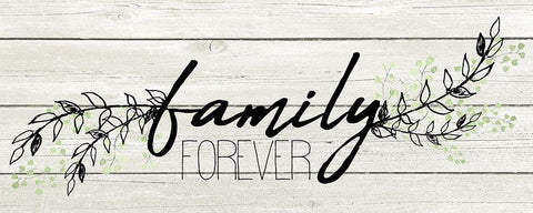 Family Forever Black Ornate Wood Framed Art Print with Double Matting by Kimberly, Allen
