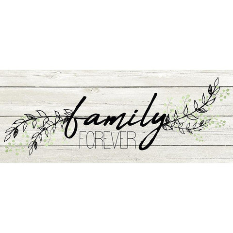Family Forever Black Modern Wood Framed Art Print by Kimberly, Allen