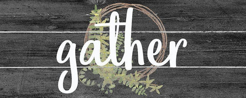 Gather Black Ornate Wood Framed Art Print with Double Matting by Kimberly, Allen
