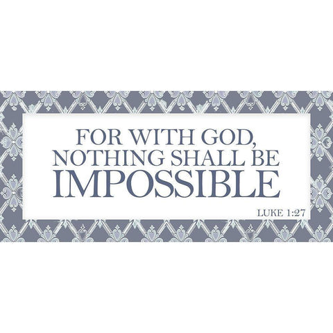 For with God White Modern Wood Framed Art Print by Kimberly, Allen