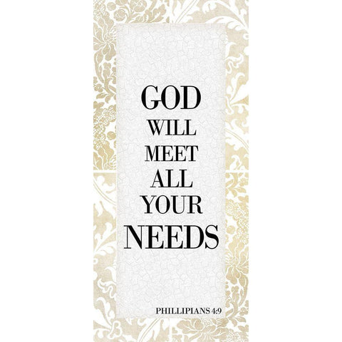 God Will Meet Gold Ornate Wood Framed Art Print with Double Matting by Kimberly, Allen