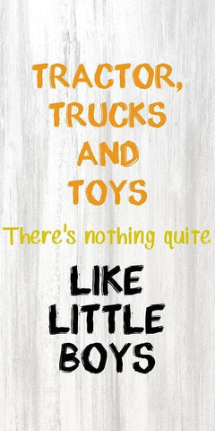 Tractor And Trucks 2 White Modern Wood Framed Art Print with Double Matting by Allen, Kimberly