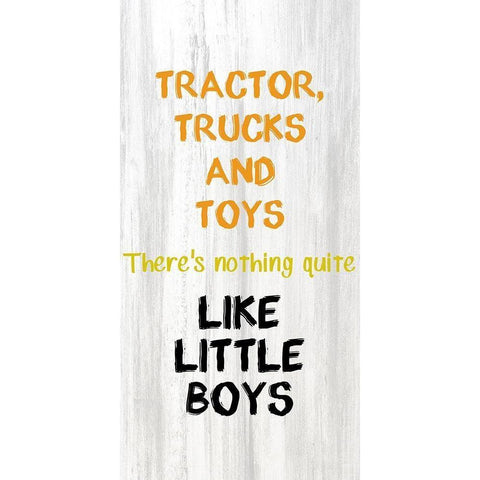 Tractor And Trucks 2 Black Modern Wood Framed Art Print by Allen, Kimberly