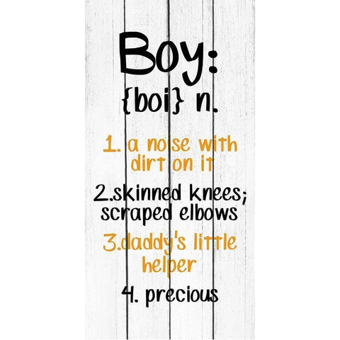 Boy Gold Ornate Wood Framed Art Print with Double Matting by Kimberly, Allen