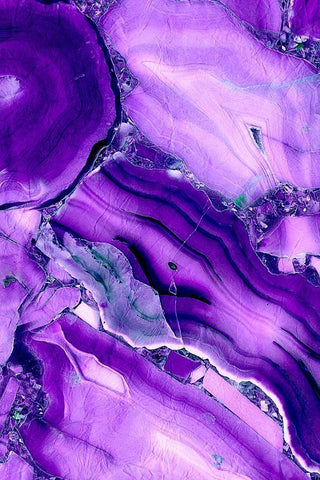 Violet Streams Black Ornate Wood Framed Art Print with Double Matting by Kimberly, Allen