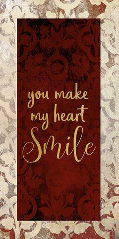 Smile Black Ornate Wood Framed Art Print with Double Matting by Kimberly, Allen