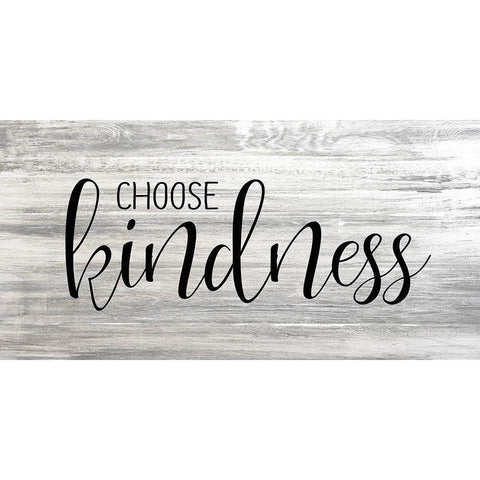 Choose Kindness Black Modern Wood Framed Art Print by Kimberly, Allen