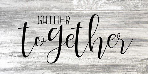 Gather Together Black Ornate Wood Framed Art Print with Double Matting by Kimberly, Allen