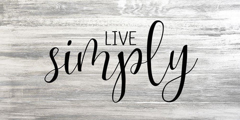 Live Simply Black Ornate Wood Framed Art Print with Double Matting by Kimberly, Allen