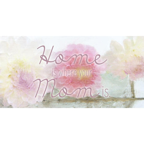 Home is where your Mom is White Modern Wood Framed Art Print by Kimberly, Allen