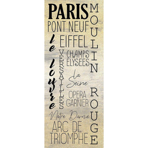 Paris A White Modern Wood Framed Art Print by Kimberly, Allen