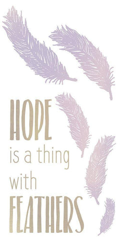 Hope is a Thing 1 Black Ornate Wood Framed Art Print with Double Matting by Kimberly, Allen