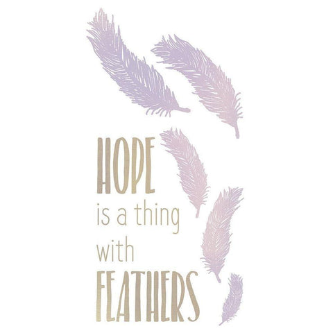 Hope is a Thing 1 Gold Ornate Wood Framed Art Print with Double Matting by Kimberly, Allen