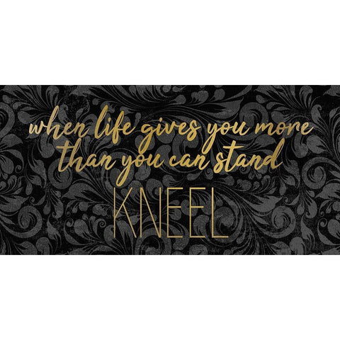 Kneel 1 Gold Ornate Wood Framed Art Print with Double Matting by Kimberly, Allen