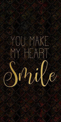 My Heart 1 White Modern Wood Framed Art Print with Double Matting by Kimberly, Allen