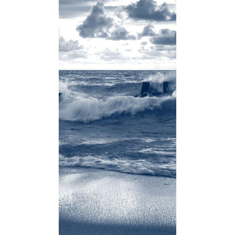Against the Waves 6 Gold Ornate Wood Framed Art Print with Double Matting by Kimberly, Allen