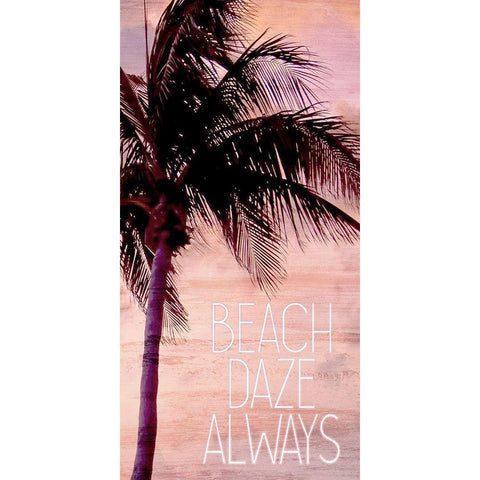 Beach Daze 1 White Modern Wood Framed Art Print by Kimberly, Allen