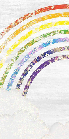 Over the Rainbow 1 White Modern Wood Framed Art Print with Double Matting by Kimberly, Allen