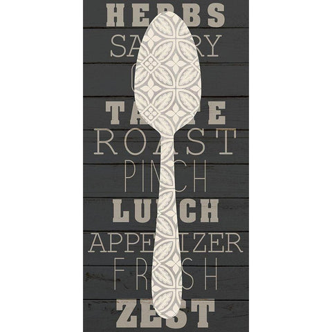 Cutlery 2 Black Modern Wood Framed Art Print by Kimberly, Allen