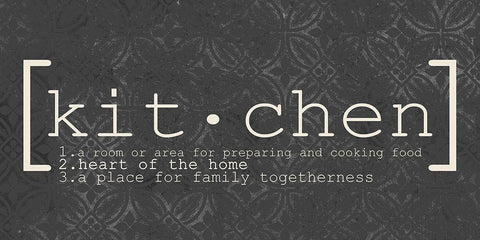 Kitchen Black Ornate Wood Framed Art Print with Double Matting by Kimberly, Allen