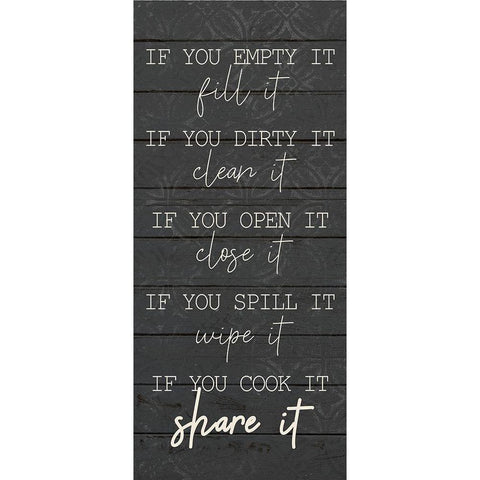 Share It Black Modern Wood Framed Art Print with Double Matting by Kimberly, Allen