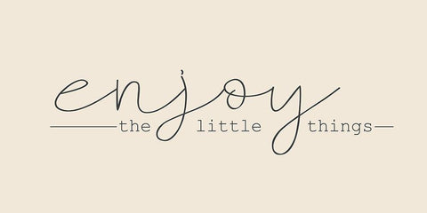 Enjoy the Little Things Black Ornate Wood Framed Art Print with Double Matting by Kimberly, Allen