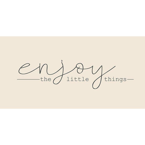Enjoy the Little Things Black Modern Wood Framed Art Print by Kimberly, Allen