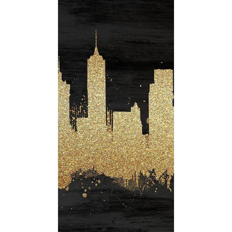 The Big Apple 2 White Modern Wood Framed Art Print by Kimberly, Allen