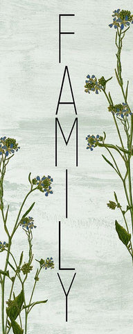 Home and Family 2 White Modern Wood Framed Art Print with Double Matting by Kimberly, Allen