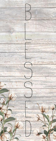 Cotton Home 4 White Modern Wood Framed Art Print with Double Matting by Kimberly, Allen